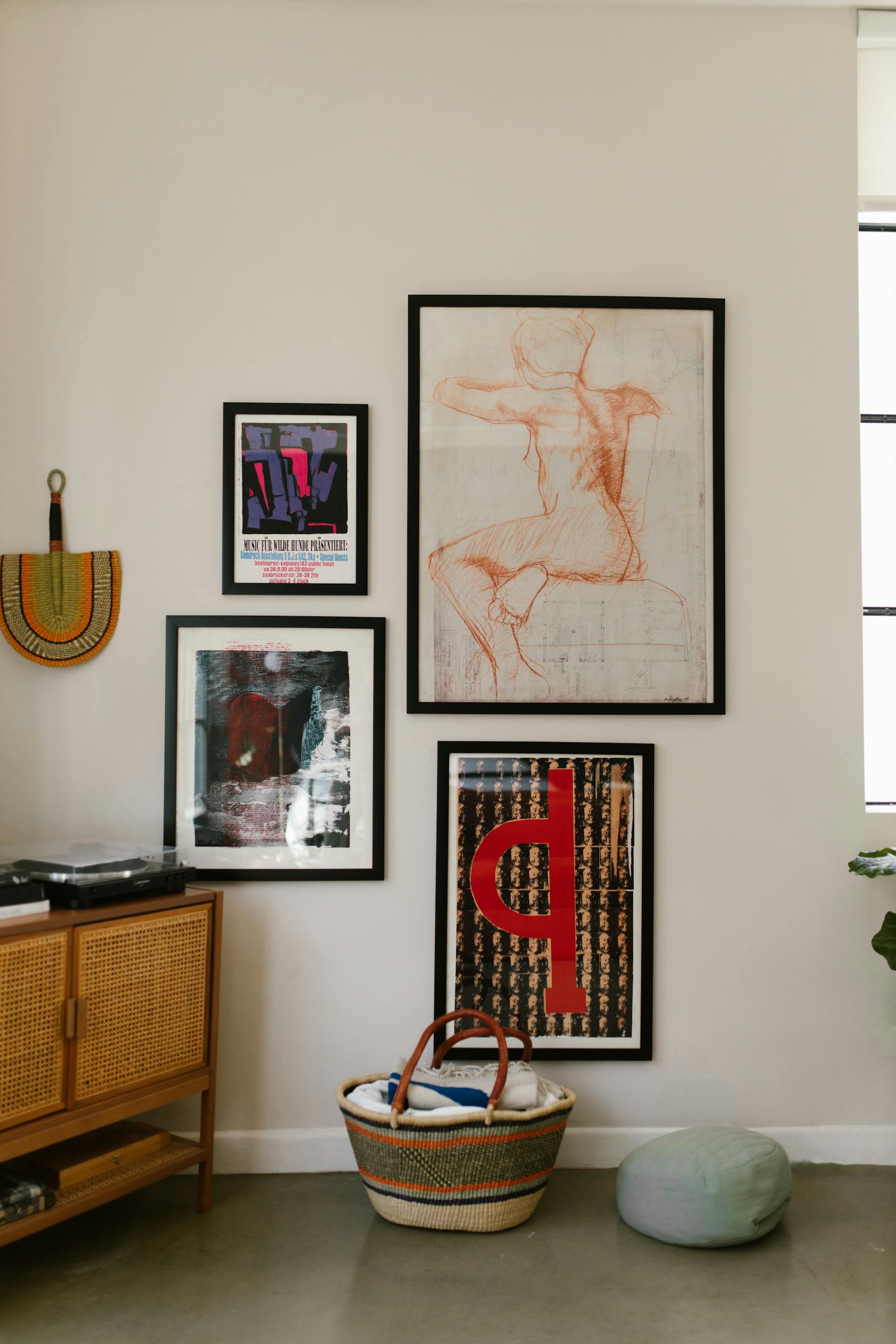 Elegant interior featuring modern wall art and decor elements, perfect for home design inspiration.